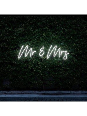 Biz Bu İşin Keyif Kısmındayız Mr & Mrs Yazılı Neon Tabela
