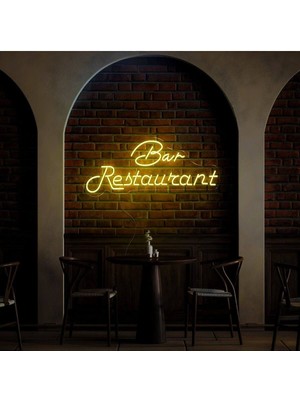 Biz Bu İşin Keyif Kısmındayız Bar Restaurant Yazılı Neon Tabela