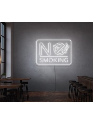 Biz Bu İşin Keyif Kısmındayız No Smokıng Yazılı ve Şekilli Neon Tabela