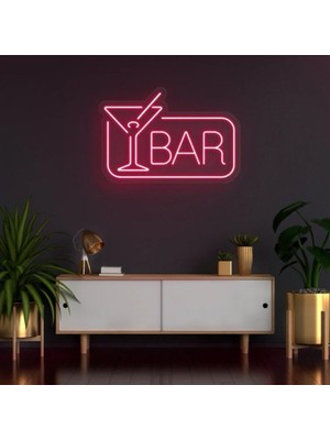 Biz Bu İşin Keyif Kısmındayız Bar Yazılı ve Şekilli Neon Tabela