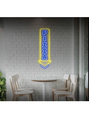 Biz Bu İşin Keyif Kısmındayız Pizza Yazılı Neon Tabela