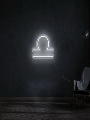 Biz Bu İşin Keyif Kısmındayız Terazi Burcu Sembolü Pleksi Neon Tabela