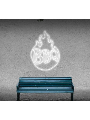 Biz Bu İşin Keyif Kısmındayız Bbq Yazılı ve Şekilli Neon Tabela