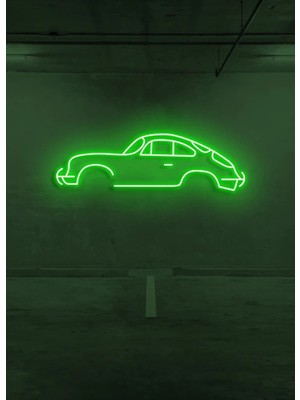 Biz Bu İşin Keyif Kısmındayız Rent A Carlara Özel Retro Araba Figürlü Neon Tabela