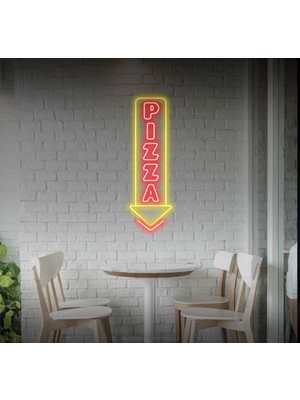 Biz Bu İşin Keyif Kısmındayız Pizza Yazılı Neon Tabela