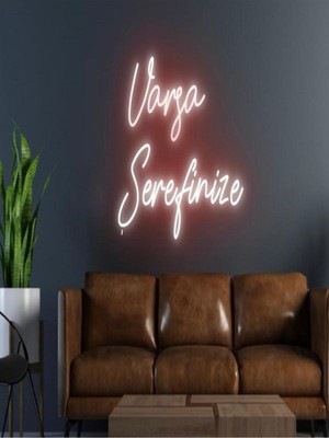 Biz Bu İşin Keyif Kısmındayız Varsa Şerefinize Yazılı Neon Tabela