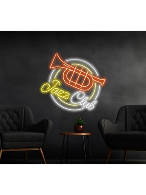 Biz Bu İşin Keyif Kısmındayız Jazz Club Yazılı ve Şekilli Neon Tabela