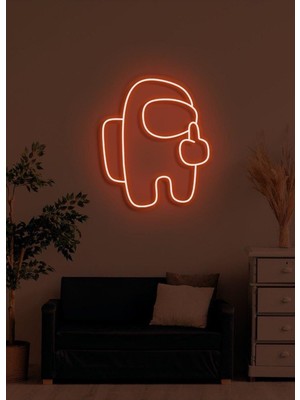 Biz Bu İşin Keyif Kısmındayız Among Us Figürlü Neon Tabela