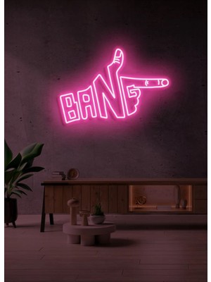 Biz Bu İşin Keyif Kısmındayız Bang Yazılı ve Şekilli Neon Tabela