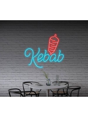 Biz Bu İşin Keyif Kısmındayız Kebab Yazılı Neon Tabela