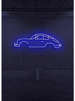 Biz Bu İşin Keyif Kısmındayız Rent A Carlara Özel Retro Araba Figürlü Neon Tabela