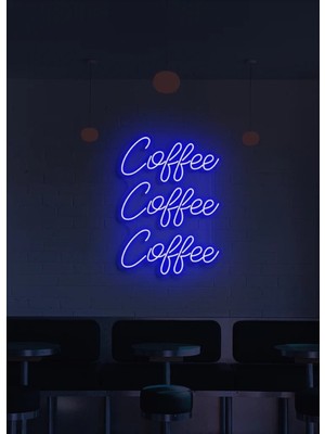 Biz Bu İşin Keyif Kısmındayız Coffee Coffee Coffee Yazılı Neon Tabela