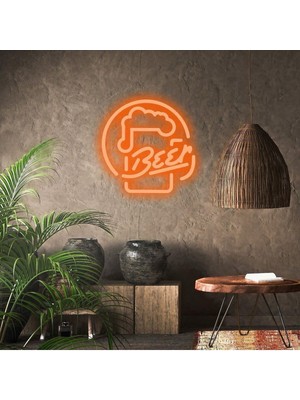 Biz Bu İşin Keyif Kısmındayız Beer Yazılı ve Şekilli Neon Tabela