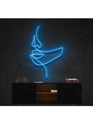 Biz Bu İşin Keyif Kısmındayız Aesthetic Kadın Silüet Neon Tabela