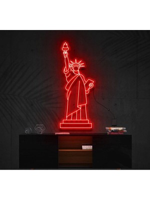 Biz Bu İşin Keyif Kısmındayız Özgürlük Heykeli Neon Tabela