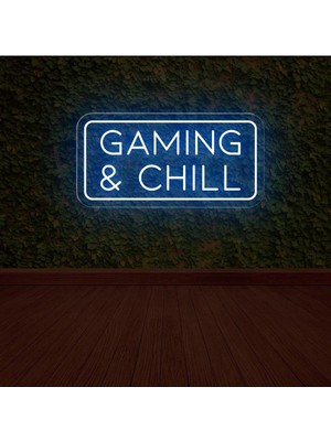 Biz Bu İşin Keyif Kısmındayız Gamıng & Chıll Yazılı Neon Tabela
