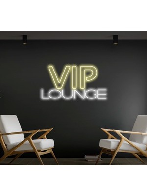 Biz Bu İşin Keyif Kısmındayız Vıp Lounge Yazılı Neon Tabela