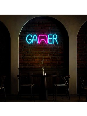 Biz Bu İşin Keyif Kısmındayız Gamer Yazılı Neon Tabela