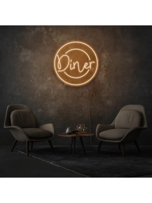 Biz Bu İşin Keyif Kısmındayız Restoranlara Özel Diner Yazılı Neon Tabela