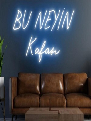 Biz Bu İşin Keyif Kısmındayız Bu Neyin Kafası Yazılı Neon Tabela