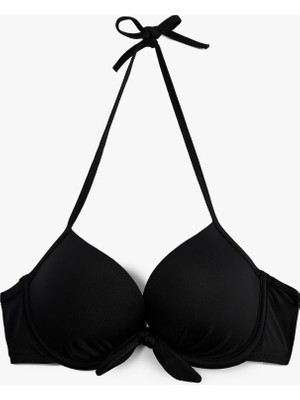 Koton Kalp Yaka Fiyonk Detaylı Push-Up Bikini Üstü