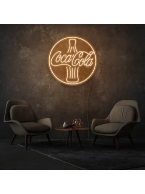 Biz Bu İşin Keyif Kısmındayız Coca Cola Yazılı ve Şekilli Neon Tabela