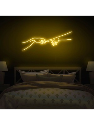 Biz Bu İşin Keyif Kısmındayız Hand Of God Figürlü Neon Tabela