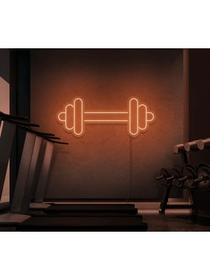 Biz Bu İşin Keyif Kısmındayız Dambıl Şekilli Neon Tabela