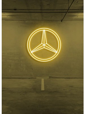 Biz Bu İşin Keyif Kısmındayız Rent A Carlara Özel Mercedes Logo Neon Tabela