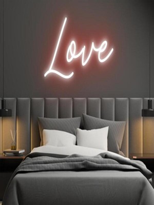 Biz Bu İşin Keyif Kısmındayız Love Yazılı Neon Tabela