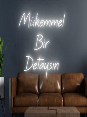 Biz Bu İşin Keyif Kısmındayız Mükemmel Bir Detaysın Yazılı Neon Tabela