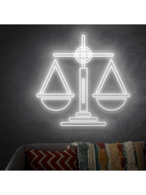 Biz Bu İşin Keyif Kısmındayız Terazi Şekilli Neon Tabela