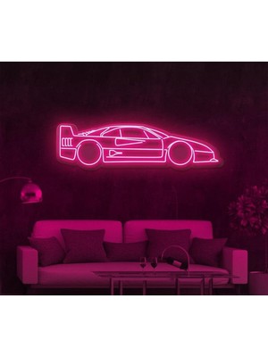 Biz Bu İşin Keyif Kısmındayız Rent A Carlara Özel Araba Figürlü Neon Tabela