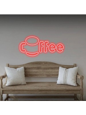 Biz Bu İşin Keyif Kısmındayız Coffee Yazılı Neon Tabela