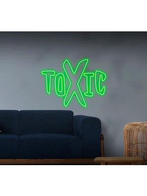 Biz Bu İşin Keyif Kısmındayız Toxıc Yazılı Neon Tabela