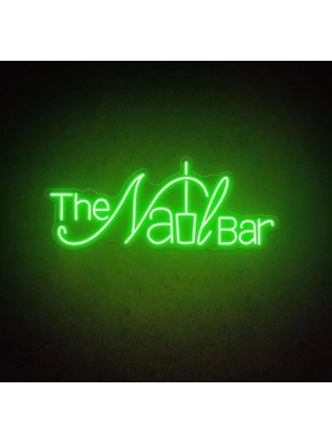 Biz Bu İşin Keyif Kısmındayız The Nail Bar Yazılı ve Şekilli Neon Tabela