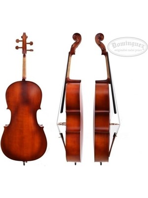 Dominguez DCR14NM Çello - 1/4 (Eğitim - Başlangıç Seviyesi) | Gül Ağacı (Rosewood) Görünümlü Bitiş, Abanoz Klavye ve Burgular, Küçük Müzisyenler Için Ergonomik Ölçü | Uyum: 1/4 (Çeyrek Boy) Çello