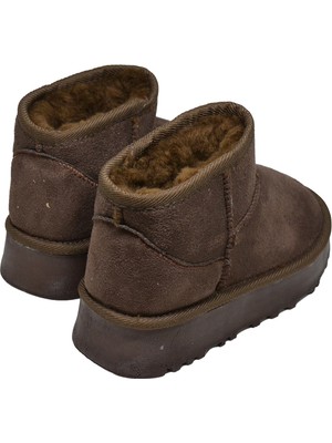 Waykon Mini Süet Içi Kürklü Kalın Taban Kadın Bot