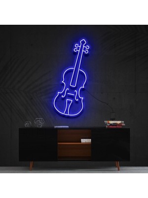 Biz Bu İşin Keyif Kısmındayız Keman Figürlü Neon Tabela