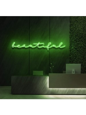 Biz Bu İşin Keyif Kısmındayız Beautiful Yazılı Neon Tabela