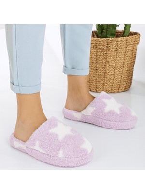 Waykon Yıldız Desen Peluş Ev Terliği