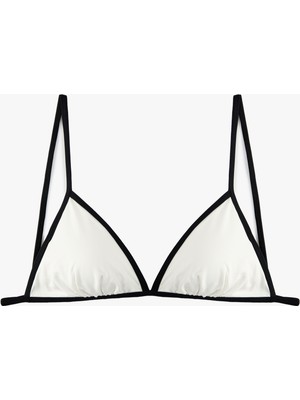 Koton Kontrast Detaylı Ipli Üçgen Bikini Üstü