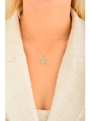 Cebeci Güneş Nazar Boncuğu Kolye