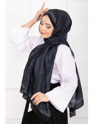 Msc Elegance Desenli Şal Serisi Siyah