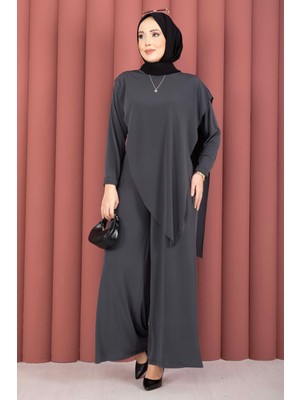 Ozk Asimetrik Kesim Sandy İkili Takım Füme