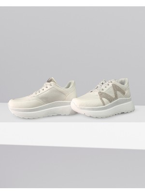 Waykon Ortopedik Poliüretan Tabanlı Taş Detaylı Kadın Spor Ayakkabı