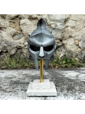 Keematee Tasarım Dekoratif Antik Arena Savaşçı Miğferi Obje Biblo