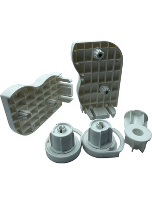 MorPerde Çiftli Mekanizma Beyaz Kapalı Kasa Kapak ve Mekanizma Takım