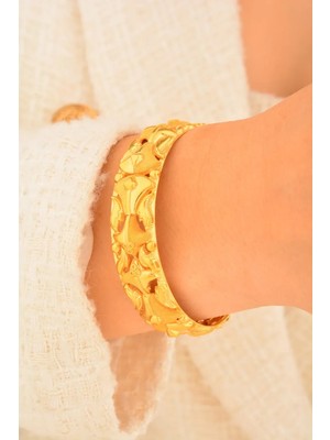 Cebeci Kabartmalı Kelepçe Bilezik