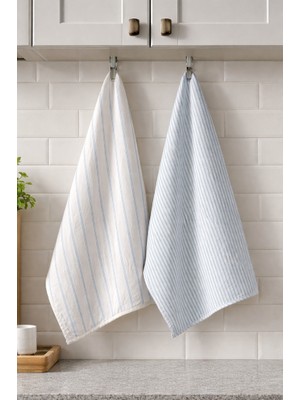 Elvya %100 Pamuk Çift Kat Müslin Mutfak Kurulama Bezi 2’li Set 40X60 cm Emici Yumuşak Mutfak Havlusu - Elv-Mkb